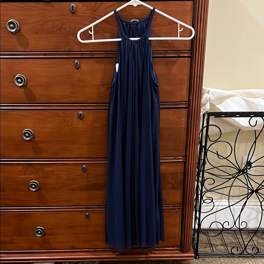 David's Bridal Midnight Blue Gown